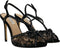 GUESS Adalet - Dames Pump - Peeptoe met strik en glitters - Zwart - Maat 36