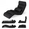 Coast Vloerfauteuil Zwart – Inklapbare Relaxstoel met Slaapfunctie – 175 x 55 x 20 cm