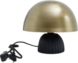 PTMD Seventies Tafellamp - 24 x 24 x 22 cm - Ijzer - Zwart/Goud