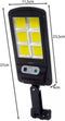 Izoxis Solar Straatlantaarn 120 COB LEDs - Duurzame Buitenverlichting