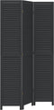 vidaXL - Kamerscherm - met - 3 - panelen - massief - paulowniahout - zwart