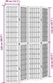 vidaXL - Kamerscherm - met - 4 - panelen - massief - paulowniahout - wit