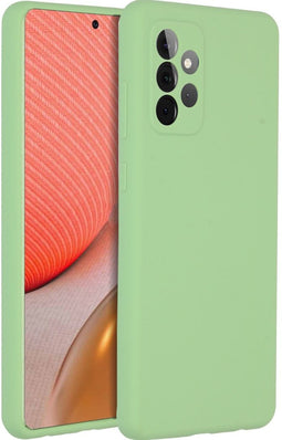 Accezz Liquid Silicone Backcover - Samsung Galaxy A72 - Schokabsorberend - Groen
