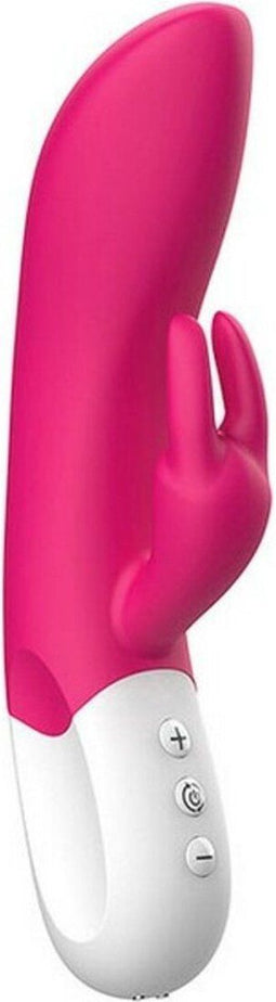 Mighty Rabbit vibrator van Liebe Kersen rood roze | oplaadbaar