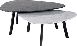 Richmond Salontafel Trocadero Set Van 2 Zwart/Wit