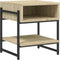 vidaXL - Salontafel - 40x40x45 - cm - bewerkt - hout - sonoma - eikenkleurig