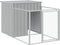 vidaXL - Hondenhok - met - ren - 110x1017x110 - cm - staal - lichtgrijs