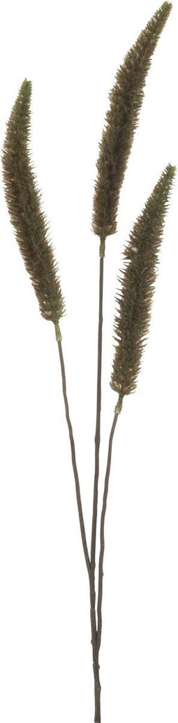 J-Line decoratie Tak Banksia 3 Delig - kunststof - donkergroen - 24 stuks