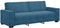 vidaXL - Driezitsbank - 180 - cm - fluweel - blauw