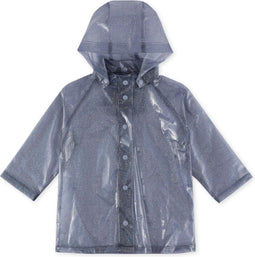 Konges Sløjd - Regenjas - Brume Glitter Raincoat - Pearl Blue - Maat 5-6 jaar