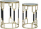 PTMD Ceff Bijzettafel - 40 x 40 x 53 cm - Ijzer - Goud - Set van 2