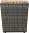 vidaXL - Theetafel - 41,5x41,5x43 - cm - poly - rattan - massief - acaciahout - grijs