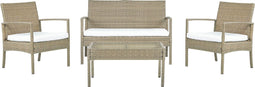 Beliani MARSALA - Loungeset voor 4 - Beige - PE rotan
