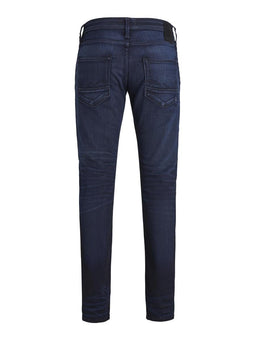 JACK & JONES JJIGLENN JJFOX AM 892 NOOS - Heren Jeans - Slim Fit - Donkerblauw - Maat 3634