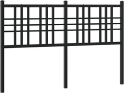 vidaXL - Hoofdbord - 140 - cm - metaal - zwart