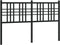 vidaXL - Hoofdbord - 140 - cm - metaal - zwart
