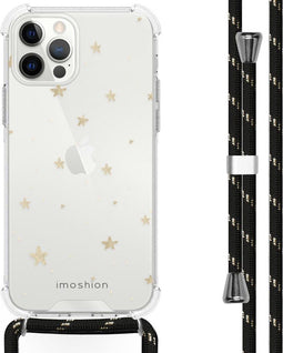 iMoshion Hoesje Geschikt voor iPhone 12 Pro / 12 Hoesje Met Koord - iMoshion Design Hoesje met Koord - Goud / Transparant