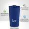 IZY Drinkfles - Blauw - Inclusief donatie - Koffiebeker to go - Thermosbeker - RVS - 6 uur lang warm - 350 ml
