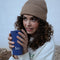 IZY Drinkfles - Blauw - Inclusief donatie - Koffiebeker to go - Thermosbeker - RVS - 6 uur lang warm - 350 ml