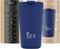 IZY Drinkfles - Blauw - Inclusief donatie - Koffiebeker to go - Thermosbeker - RVS - 6 uur lang warm - 350 ml