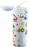IZY Drinkfles - Kinderbeker - Blauw - Inclusief donatie - Waterfles met Rietje - Thermosbeker - RVS - 6 uur lang warm - 350 ml