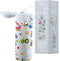 IZY Drinkfles - Kinderbeker - Blauw - Inclusief donatie - Waterfles met Rietje - Thermosbeker - RVS - 6 uur lang warm - 350 ml