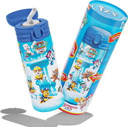 IZY Drinkfles - Kinderbeker - Paw Patrol - Inclusief donatie - Waterfles met Rietje - Thermosbeker - RVS - 6 uur lang warm - 350 ml