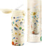 IZY Drinkfles - Kinderbeker - Planeten en Astronauten - Inclusief donatie - Waterfles met Rietje - Thermosbeker - RVS - 6 uur lang warm - 350 ml