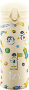 IZY Drinkfles - Kinderbeker - Planeten en Astronauten - Inclusief donatie - Waterfles met Rietje - Thermosbeker - RVS - 6 uur lang warm - 350 ml