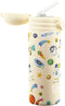 IZY Drinkfles - Kinderbeker - Planeten en Astronauten - Inclusief donatie - Waterfles met Rietje - Thermosbeker - RVS - 6 uur lang warm - 350 ml