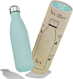 IZY Drinkfles - Licht Blauw - Inclusief donatie - Waterfles - Thermosbeker - RVS - 12 uur lang warm - 500 ml