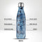 IZY Drinkfles - Marmer - Blauw - Inclusief donatie - Waterfles - Thermosbeker - RVS - 12 uur lang warm - 500 ml