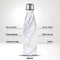 IZY Drinkfles - Marmer - Wit - Inclusief donatie - Waterfles - Thermosbeker - RVS - 12 uur lang warm - 500 ml