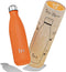 IZY Drinkfles - Oranje - Inclusief donatie - Waterfles - Thermosbeker - RVS - 12 uur lang warm - 500 ml