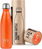 IZY Drinkfles - Oranje - Inclusief donatie - Waterfles - Thermosbeker - RVS - 12 uur lang warm - 500 ml