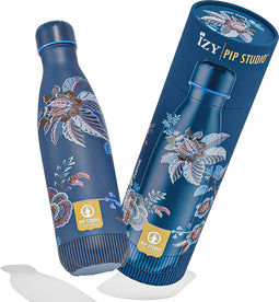 IZY Drinkfles - Pip Studio - CeCe Fiore Blauw - Inclusief donatie - Waterfles - Thermosbeker - RVS - 12 uur lang warm - 500 ml