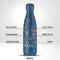 IZY Drinkfles - Pip Studio - CeCe Fiore Blauw - Inclusief donatie - Waterfles - Thermosbeker - RVS - 12 uur lang warm - 500 ml