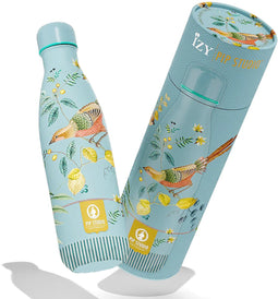 IZY Drinkfles - Pip Studio - Little Birds Blauw - Inclusief donatie - Waterfles - Thermosbeker - RVS - 12 uur lang warm - 500 ml