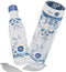 IZY Drinkfles - Prints - Heinen Delfts Blauw - Inclusief donatie - Waterfles - Thermosbeker - RVS - 6 uur lang warm - Kerstcadeau - 500 ml