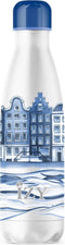 IZY Drinkfles - Prints - Heinen Delfts Blauw - Inclusief donatie - Waterfles - Thermosbeker - RVS - 12 uur lang warm - 500 ml