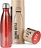 IZY Drinkfles - Rood - Inclusief donatie - Waterfles - Thermosbeker - RVS - 12 uur lang warm - 500 ml