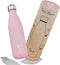 IZY Drinkfles - Roze - Inclusief donatie - Waterfles - Thermosbeker - RVS - 12 uur lang warm - 500 ml