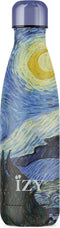 IZY Drinkfles - Van Gogh - Starry Night - Inclusief donatie - Waterfles - Thermosbeker - RVS - 12 uur lang warm - Kerstcadeau - 500 ml