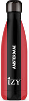 IZY Drinkfles - Vlaggen - Amsterdam - Inclusief donatie - Waterfles - Thermosbeker - RVS - 12 uur lang warm - 500 ml