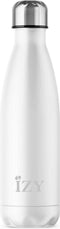 IZY Drinkfles - Wit - Inclusief donatie - Waterfles - Thermosbeker - RVS - 12 uur lang warm - 500 ml