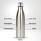 IZY Drinkfles - Zilver - Inclusief donatie - Waterfles - Thermosbeker - RVS - 12 uur lang warm - 500 ml