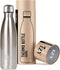 IZY Drinkfles - Zilver - Inclusief donatie - Waterfles - Thermosbeker - RVS - 12 uur lang warm - 500 ml