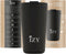 IZY Drinkfles - Zwart - Inclusief donatie - Koffiebeker to go - Thermosbeker - RVS - 6 uur lang warm - 350 ml