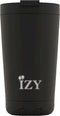 IZY Drinkfles - Zwart - Inclusief donatie - Koffiebeker to go - Thermosbeker - RVS - 6 uur lang warm - 350 ml