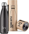 IZY Drinkfles - Zwart - Inclusief donatie - Waterfles - Thermosbeker - RVS - 12 uur lang warm - 500 ml